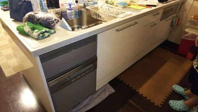 ビルトイン食洗機 IHクッキングヒーター交換工事　東京都中野区　RSW-404A-B - Before