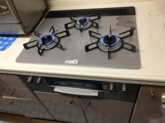 ビルトインガスコンロ交換工事　千葉県船橋市　RHS31W23L7RSTW-13A - After