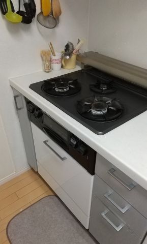 ビルトインガスコンロ交換工事　埼玉県さいたま市南区　RHS31W23L7RSTW-13A - Before