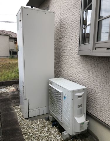 エコキュート交換工事　愛知県日進市　EQN37VFV-set - Before