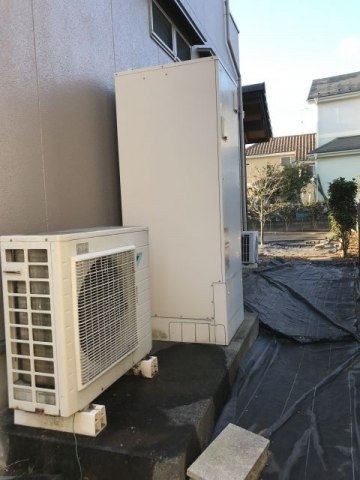 エコキュート交換工事　埼玉県北葛飾郡杉戸町　EQN37VFV-set - Before