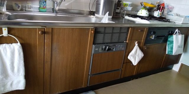 ビルトイン食洗機交換工事　大阪府和泉市　RSWA-C402C-B - Before