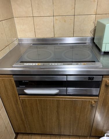 IHクッキングヒーター交換工事　福岡県北九州市小倉北区　KZ-G32AST - Before