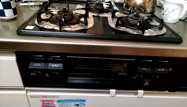 ビルトインガスコンロ交換工事　神奈川県川崎市幸区　N3GT2RWTQ1-13A - Before