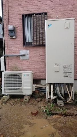 エコキュート交換工事　香川県木田郡三木町　EQN37VFV-set