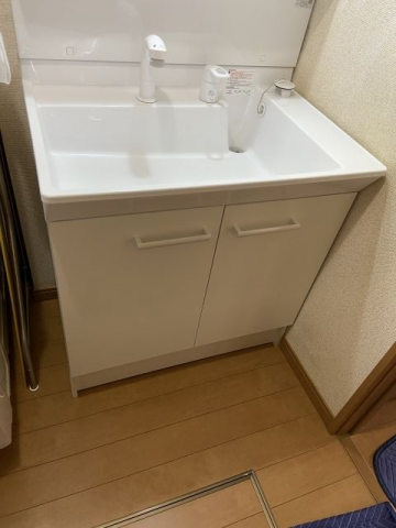 洗面化粧台交換工事　千葉県野田市　PV1N-755SY-set1 - After