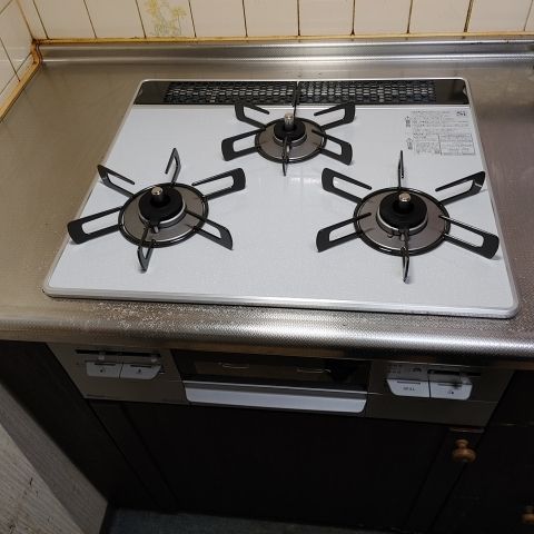ビルトインガスコンロ レンジフード 蛇口交換工事　兵庫県明石市　RS31W27P12DVW-13A - After