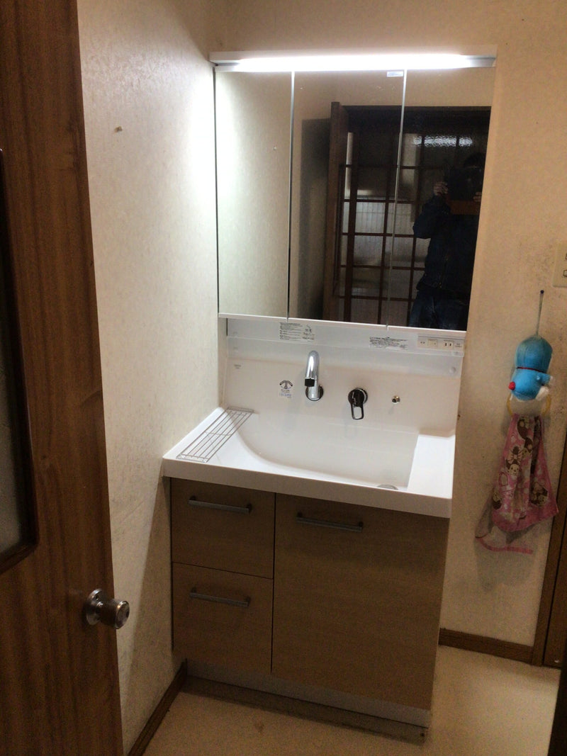 洗面化粧台交換工事　福島県福島市 - After