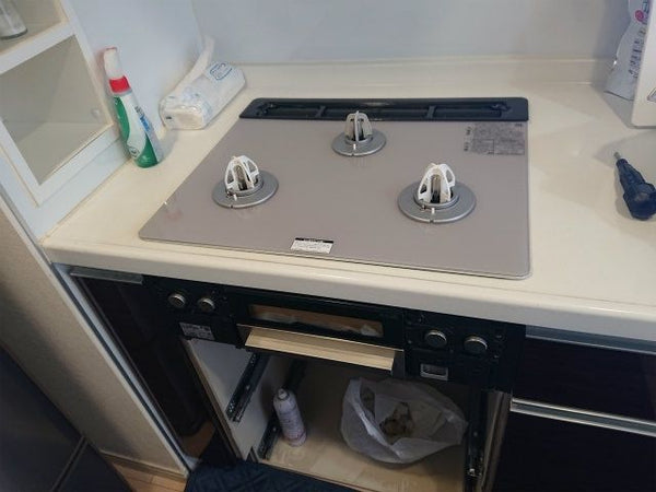 ビルトインガスコンロ交換工事　長野県松本市　RHS31W32L24RSTW-13A
