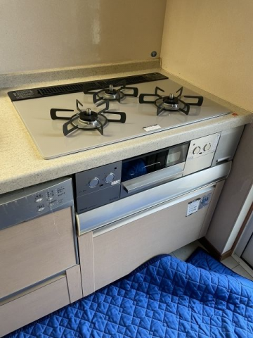 ビルトインガスコンロ交換工事　大阪府吹田市　RHS71W32L24RSTW-13A