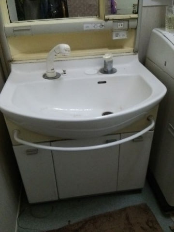 洗面化粧台取り替え工事　/止水栓交換工事　東京都西東京市　LSAB-70A-LCM-753HW - Before