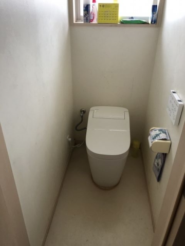 ビルトインガスコンロ トイレ トイレ交換工事　福島県須賀川市　XCH1602WS-N - After