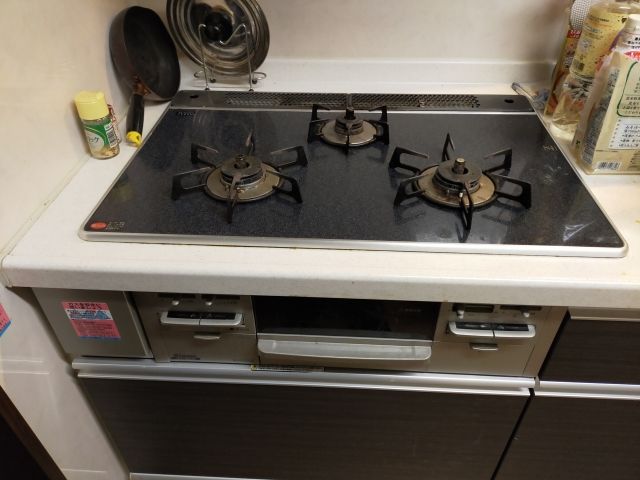 ビルトインガスコンロ交換工事　東京都立川市　RS71W27U12DGVW-13A - Before