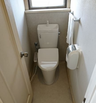 洗面化粧台 トイレ トイレ交換工事　千葉県八千代市　BC-ZA10AH-120-DT-ZA180AH-BN8 - After