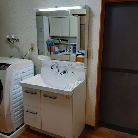 洗面化粧台交換工事　高知県香南市　AR3H-755SY-set3-YS2H - After