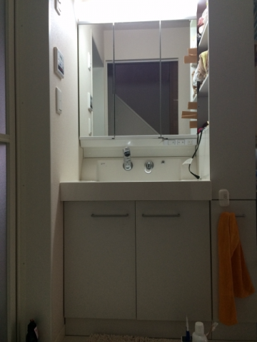 ミラーキャビネット取り替え工事　埼玉県東松山市　TSF-110WU - Before