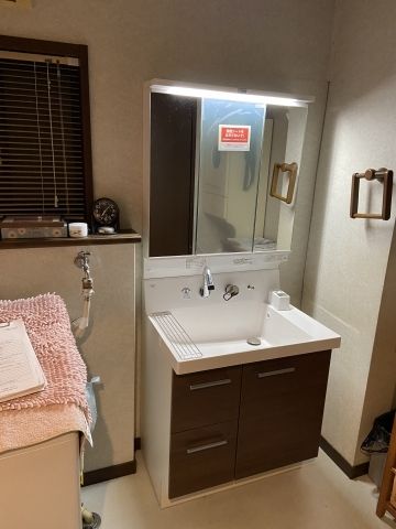 洗面化粧台交換工事　佐賀県小城市　AR3H-755SY-set3-LM2H - After