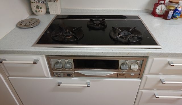 ビルトインガスコンロ交換工事　静岡県焼津市　RHS71W32L24RSTW-LPG - Before