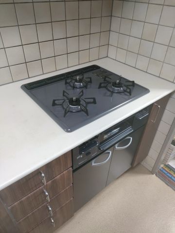 ビルトインガスコンロ交換工事　東京都東村山市　RS31M5H2SBW-13A - After