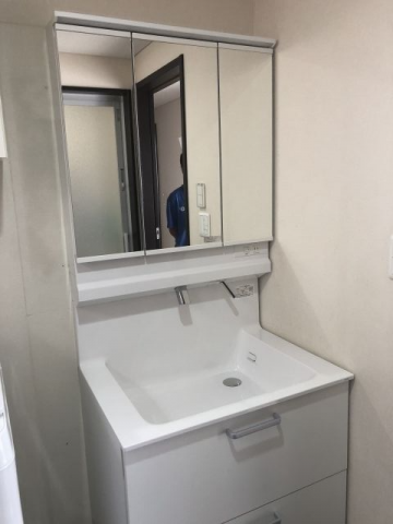 洗面化粧台交換工事　神奈川県横浜市鶴見区　LDSFS075BQGDN1-set1-A - After