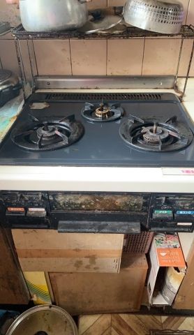 ビルトインガスコンロ交換工事　奈良県宇陀市　N3GT2RVQ1-LPG - Before