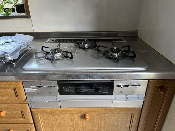 ビルトインガスコンロ レンジフード交換工事　茨城県鉾田市　PD-733WS-60GH-LPG