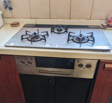 ビルトインガスコンロ交換工事　和歌山県海南市　RHS71W32L24RASTW-LPG - Before