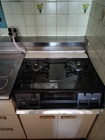 ビルトインガスコンロ交換工事　福岡県北九州市小倉北区　PA-S46B-L 13A - After