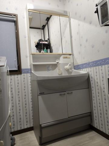 洗面化粧台交換工事　群馬県伊勢崎市　AR3H-755SY-set3-VR1H - Before
