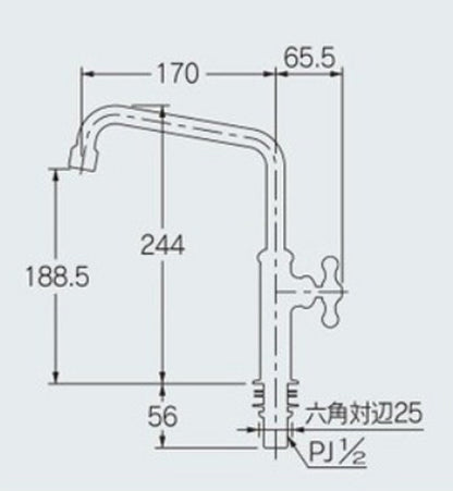 一般用蛇口[台][泡沫立形自在水栓][首長170mm][取付穴径：φ22～27][一般地寒冷地共用][マットブラック]
