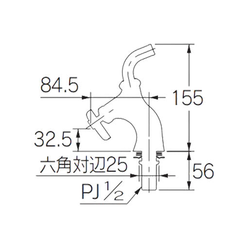 洗面用蛇口 DaReya[台][単水栓][立水栓][スパウト155mm][ノケゾリーナ][一般地]