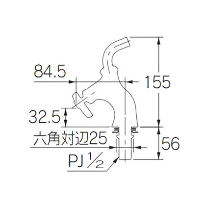 洗面用蛇口 DaReya[台][単水栓][立水栓][スパウト155mm][ノケゾリーナ][一般地]