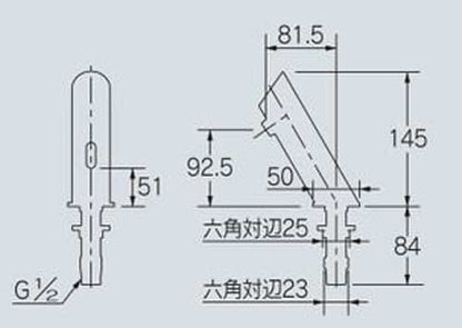 洗面用蛇口[台][自動水栓][単水栓][センサー水栓][乾電池][スパウト81mm][吐水口高さ91mm][一般地]