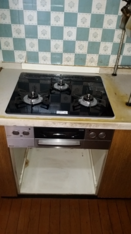 ビルトインコンロ・給湯器交換工事　東京都清瀬市　RHS31W17G11R-STW-LPG