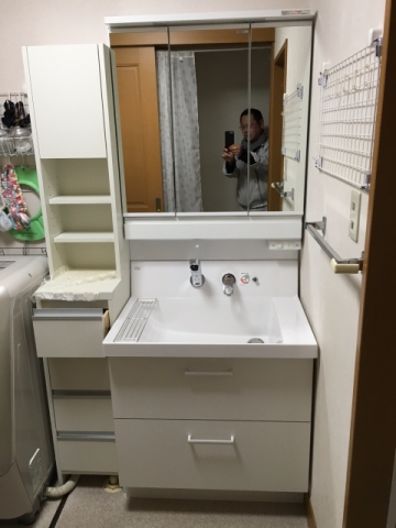 洗面化粧台交換工事　岐阜県不破郡垂井町　AR1FH-755SY-VP1 - After
