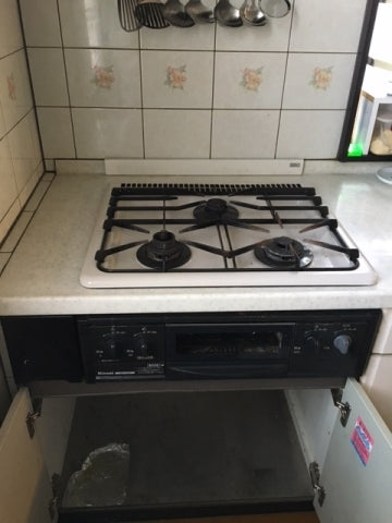 ガスコンロ交換工事　茨城県龍ケ崎市　RHS31W15G22R3-STW-13A - Before