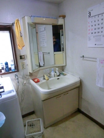 洗面化粧台交換工事　神奈川県逗子市　AR1N-755SY-K-VP1 - Before