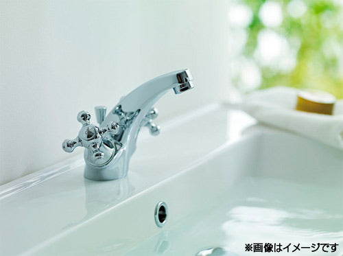 洗面用蛇口[セラオリジナルコレクション][台][2ハンドル混合水栓][スパウト105mm][吐水口高さ110mm][泡沫][引棒付][一般地]