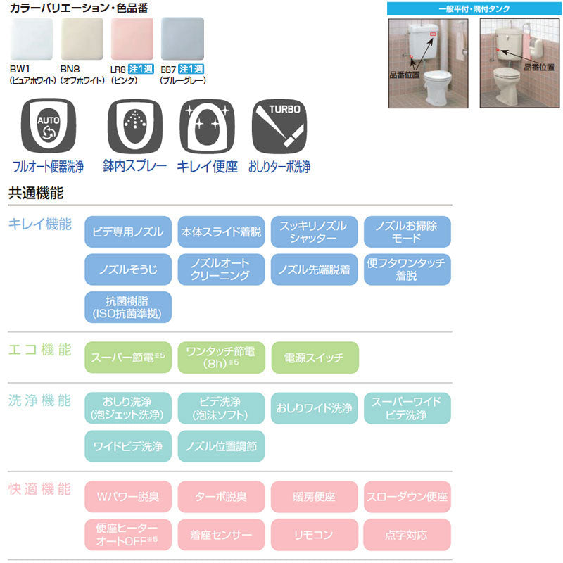洗浄便座 シャワートイレ KAシリーズ[KA31A][貯湯式][共用サイズ][暖房便座][オート洗浄][平付隅付タンク式便器用]