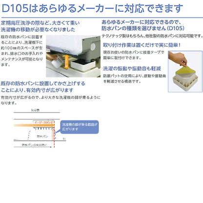 洗濯機かさ上げ台[イージースタンド][一般用][防振ゴム付き][4個1セット][洗面部材]