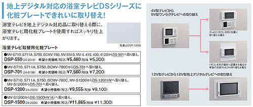浴室テレビ取替用化粧プレート[560×310][給湯器部材]