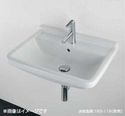 洗面器単品[デュラビット][Starck3][Philippe Starck][壁掛式][角形][650×485][水栓取付穴径:φ35][中央1ヶ所]