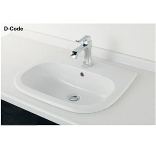 洗面器単品[デュラビット][D-Code][Sieger Design][オーバーカウンター式][角形][545×435][水栓取付穴径:φ35][中央1ヶ所]