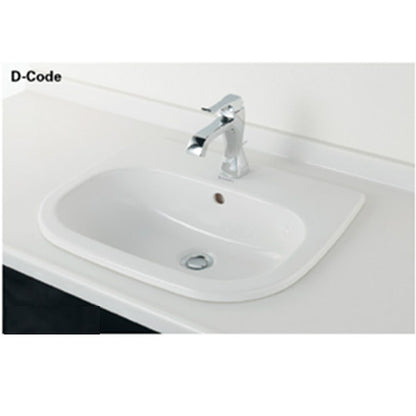洗面器単品[デュラビット][D-Code][Sieger Design][オーバーカウンター式][角形][545×435][水栓取付穴径:φ35][中央1ヶ所]