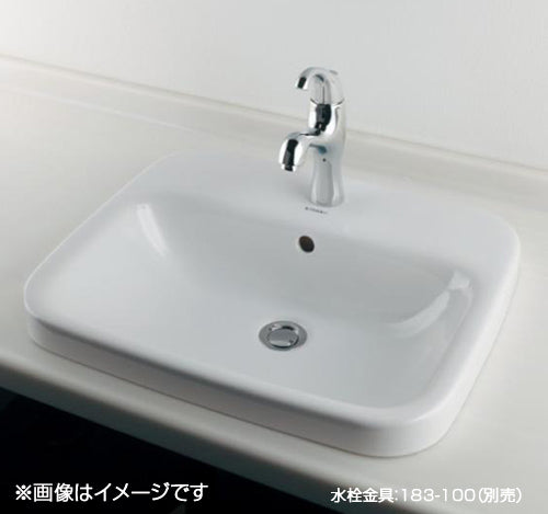洗面器単品[デュラビット][DuraStyle][Matteo Thun][ハーフベッセル式][半埋込][角形][560×455][水栓取付穴径:φ35][中央1ヶ所]