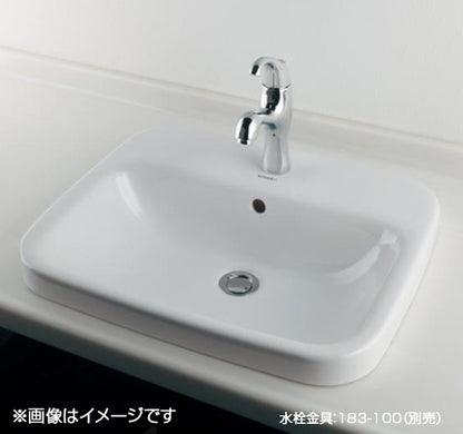 洗面器単品[デュラビット][DuraStyle][Matteo Thun][ハーフベッセル式][半埋込][角形][560×455][水栓取付穴径:φ35][中央1ヶ所]