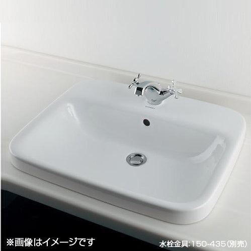 洗面器単品[デュラビット][DuraStyle][Matteo Thun][ハーフベッセル式][半埋込][角形][615×495][水栓取付穴径:φ35][中央1ヶ所]