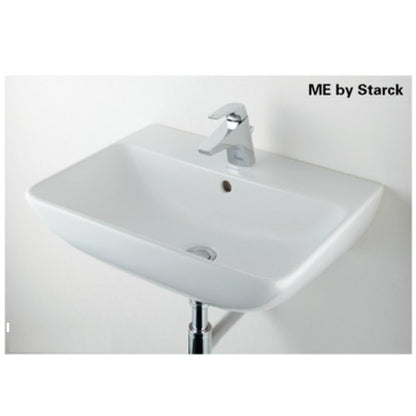 洗面器単品[デュラビット][ME by Starck][Philippe Starck][壁掛式][角形][600×460][水栓取付穴径:φ35][中央1ヶ所]