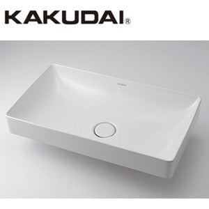 洗面器単品[デュラビット][DuraSquare][ハーフベッセル式][半埋込][角形][600×345][専用排水上部セット付]