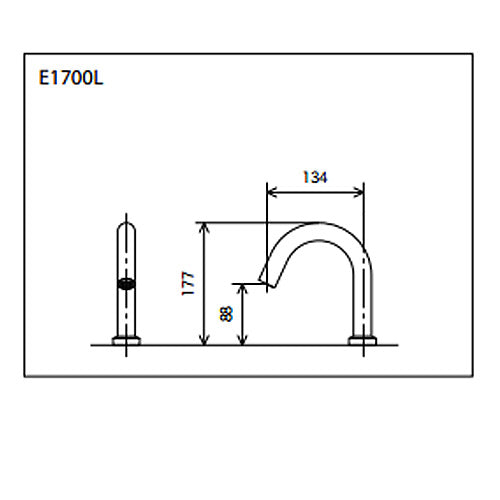 ●洗面用蛇口 E1700シリーズ[台][センサー水栓][自動水栓][単水栓][AC100V][ロングタイプ][吐水口高さ177ミリ][一般地]